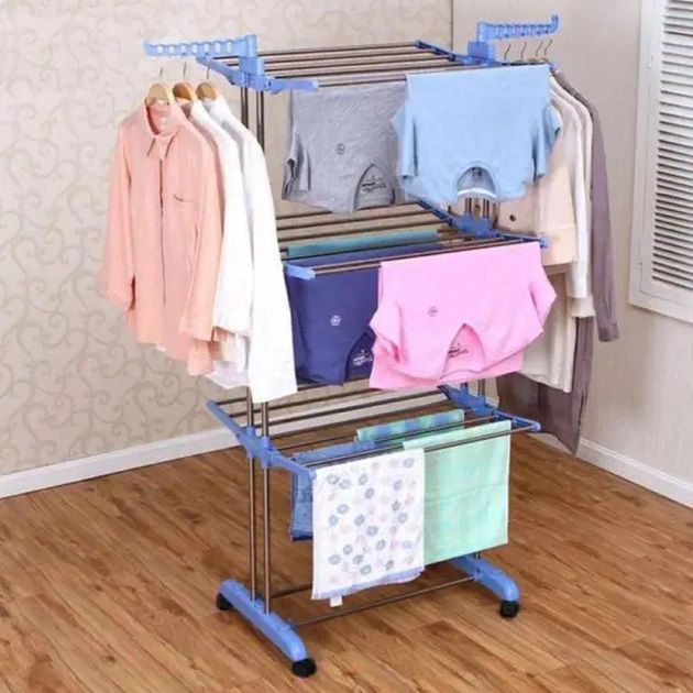 Сушилка для одежды, обуви и белья Garment Rack, телескопическая стойка вешалка для одежды