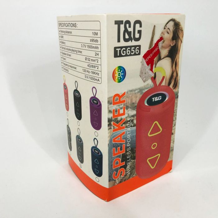Bluetooth колонка портативная TG656 FM-радио, Громкая блютуз колонка, Колонка для вечеринки. Цвет: серый