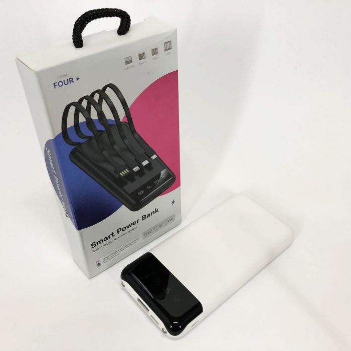 Павербанк Power Bank UKC 50000mAh Мобильная зарядка внешний аккумулятор портативный павер. Цвет: белый