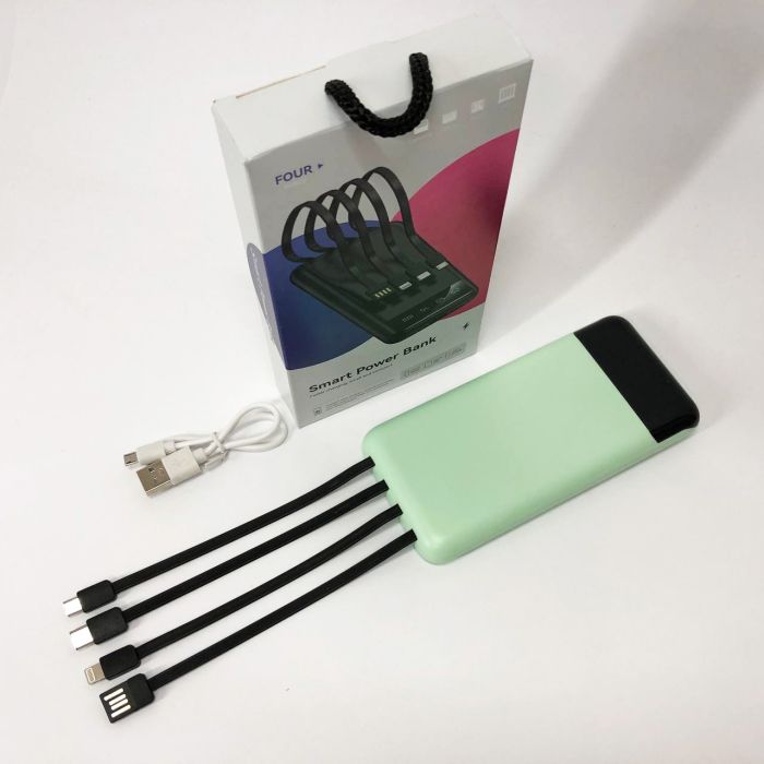 Павербанк Power Bank UKC 50000mAh Мобильная зарядка внешний аккумулятор портативный павер. Цвет: зеленый