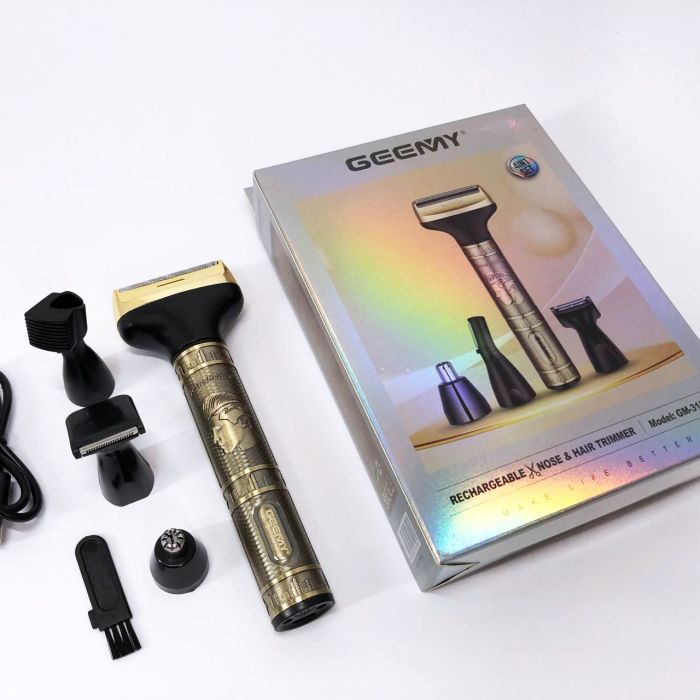 Мужской набор Geemy GM-3158, Триммер беспроводной, Машинка мужская для бритья, Бритва триммер для бороды