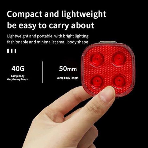 Велосипедный фонарь задний габаритный FY-328S, 4LED,с автоматической системой START/STOP