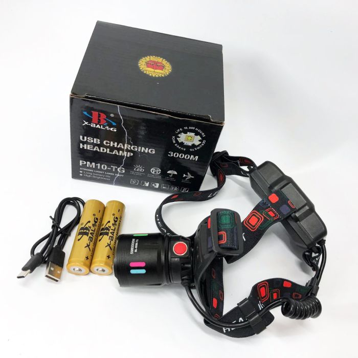 Фонарь налобный аккумуляторный SY-8086-PM10-TG, Портативный светодиодный налобный фонарь