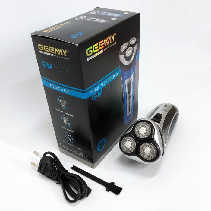 Электробритва GEEMY GM-7090 3 в 1 триммер, беспроводная электробритва, Триммер для усов. Цвет: синий