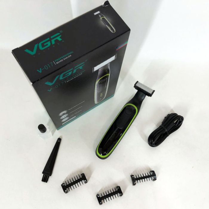 Мужской аккумуляторный триммер для бороды и усов VGR V-017 станок для влажного и сухого бритья