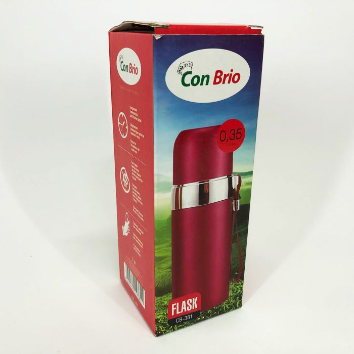 Термос Con Brio CB-381 Gold 0,35л, Термос для питьевой воды, Качественный термос для дома. Цвет: розовый