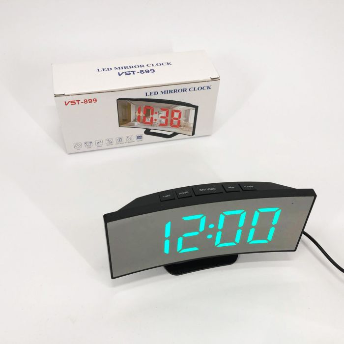 Часы настольные VST-899-4 USB с зеленым циферблатом, Электронный настольные часы light