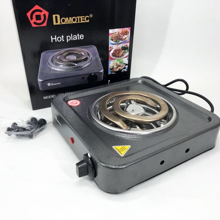 Электроплита Domotec MS-5531, электроплита настольная одноконфорочная, электроплита для дачи. Цвет: серый
