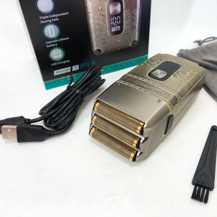 Профессиональная электробритва Шейвер VGR V-335 Shaver с тремя ножевыми блоками, бритва для бороды