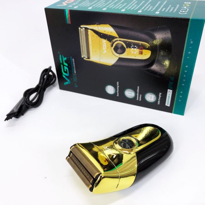 Профессиональная электробритва VGR V-383 Finale Shaver с подставкой, машинка мужская для бритья