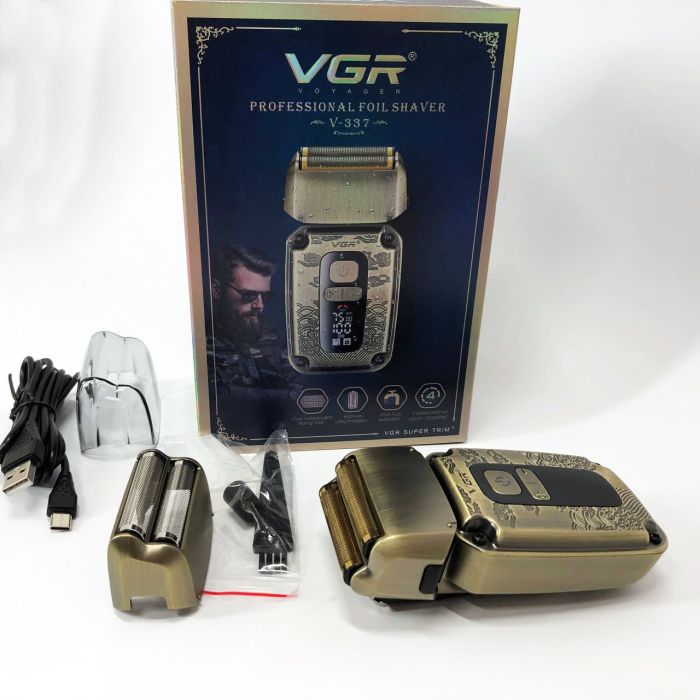 Электробритва VGR V-337 шейвер для влажного и сухого бритья, бритва для бороды, триммер механический
