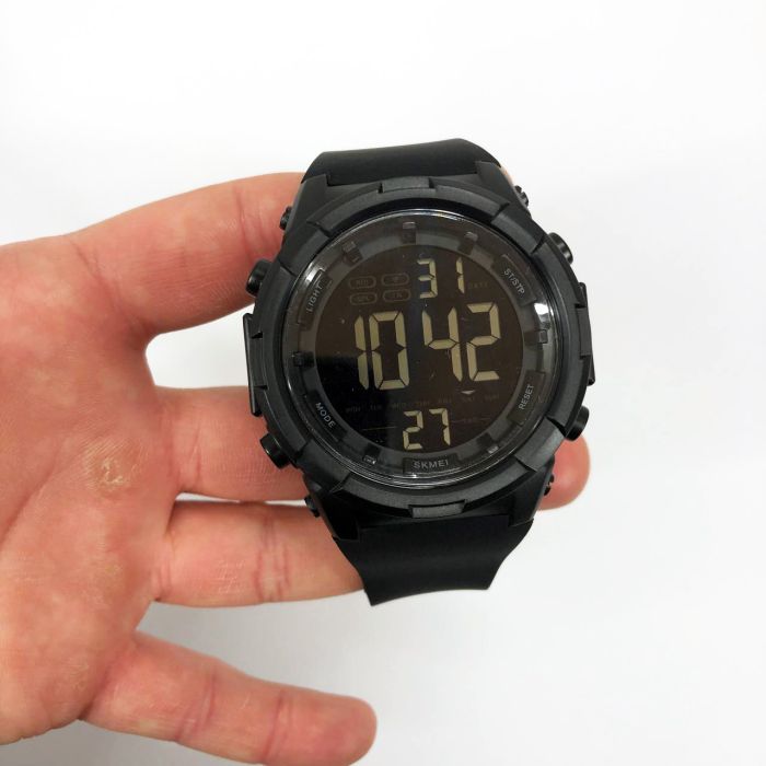 Часы наручные мужские SKMEI 1845BK BLACK, водонепроницаемые мужские часы. Цвет: черный
