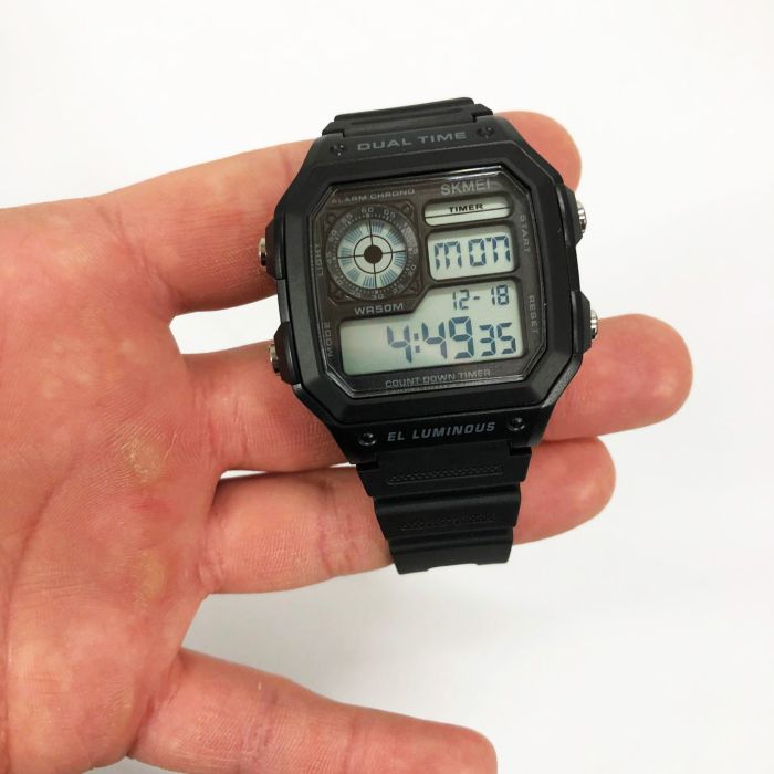 Часы наручные мужские SKMEI 1299BK, часы наручные электронные тактические, часы для военнослужащих