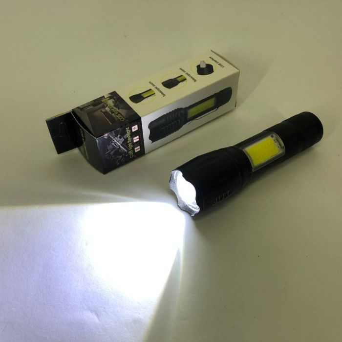 Фонарик аккумуляторный ручной Bailong BL-29 диод T6 + COB зарядка от USB, фонарик led, водонепроницаемый