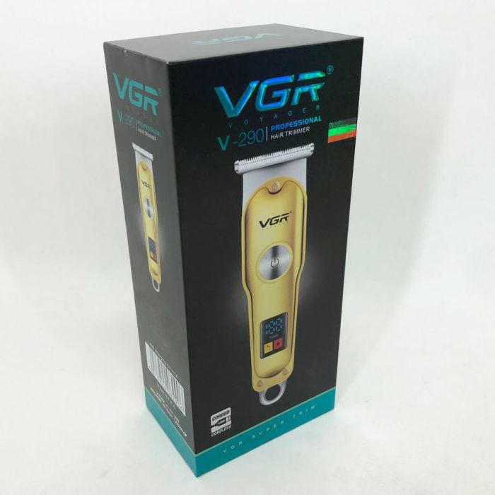 Триммер для волос и бороды VGR V-290 LED Display 3 насадки, машинка для стрижки волос домашняя