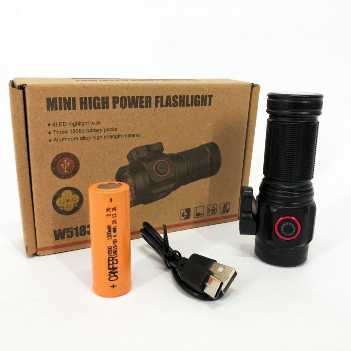 Ручной фонарик W5183-4XHP360, Фонарь ручной мощный, Тактичный фонарь, Карманный мини фонарь