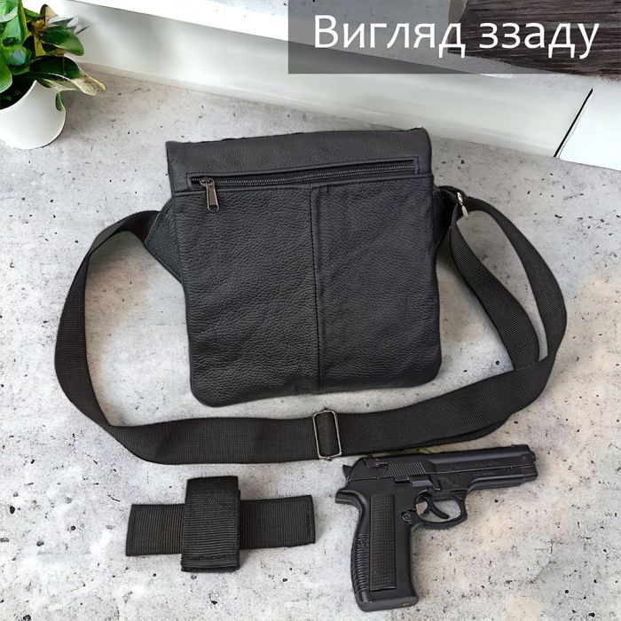 Набор 2В1. Кожаная сумка с кобурой + фонарик профессиональный POLICE BL-X71-P50