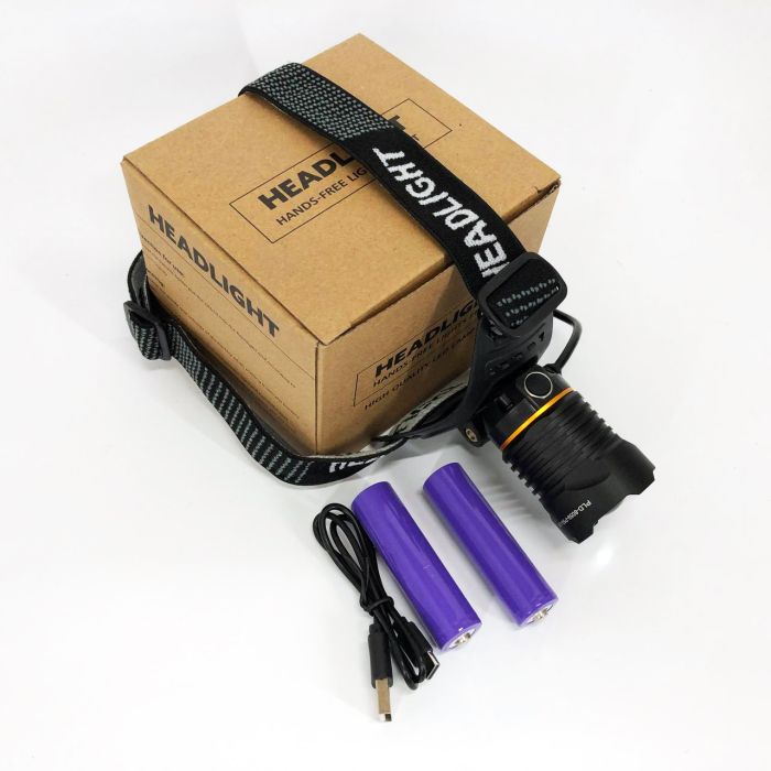 Фонарь налобный PLD-8059-P50-UV, мощный аккумуляторный налобный фонарик, налобный фонарь яркий