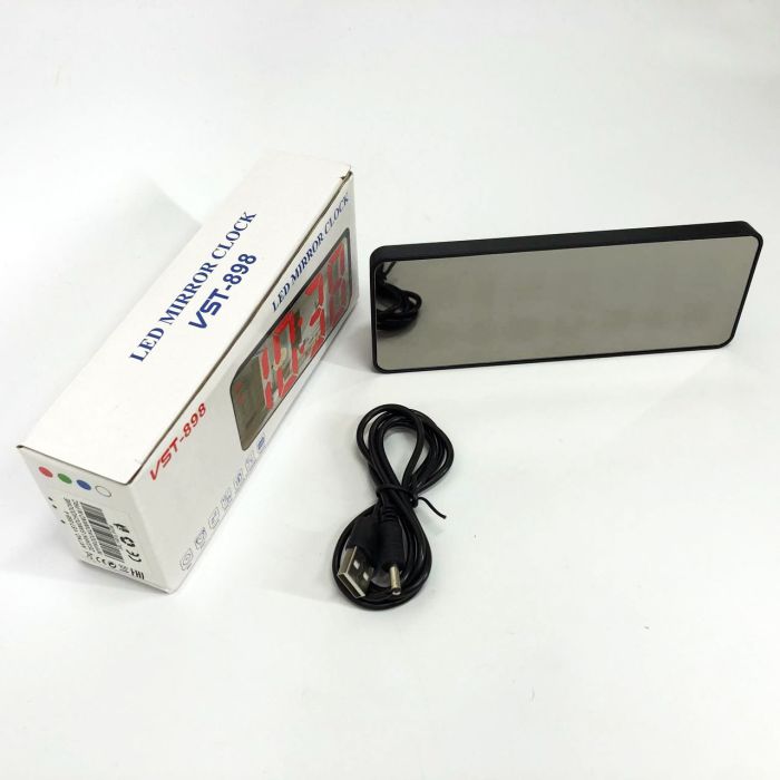 Электронные настольные LED часы от USB VST-898-4 с будильником и термометром оригинальные настольные часы