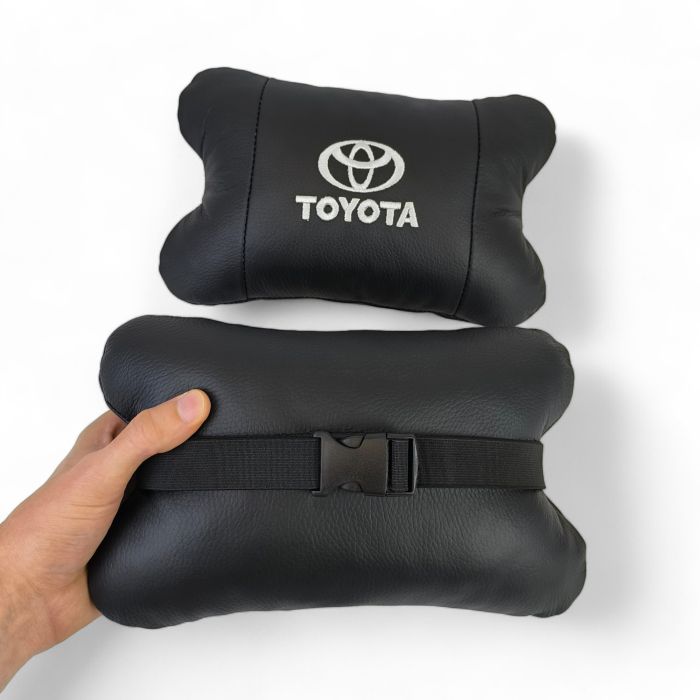 Подушки на подголовник Toyota 2шт, Набор подушек в авто Тойота, Автомобильная подушка Тойота