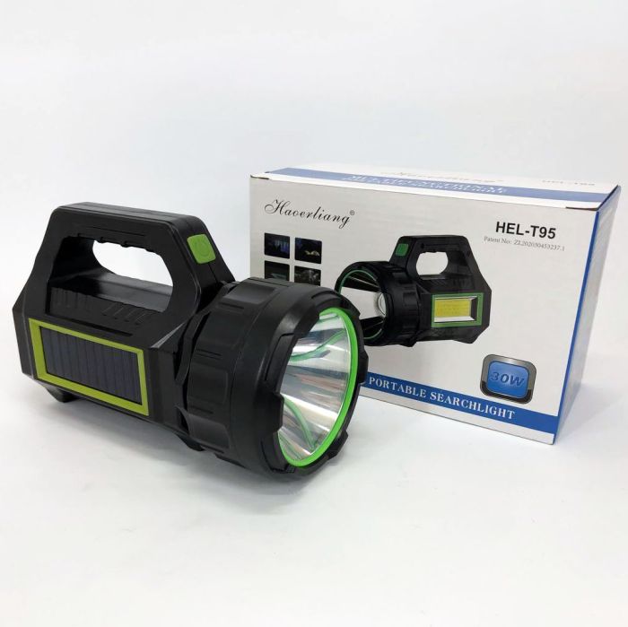 Фонарь переносной кемпинг T95-LED+COB с функцией PowerBank, повербанк, солнечная батарея