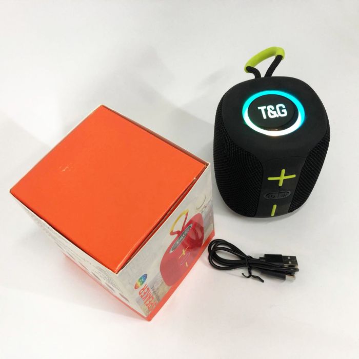 Портативная Bluetooth колонка TG658 8W с RGB подсветкой, Беспроводная колонка мощная. Цвет: черный