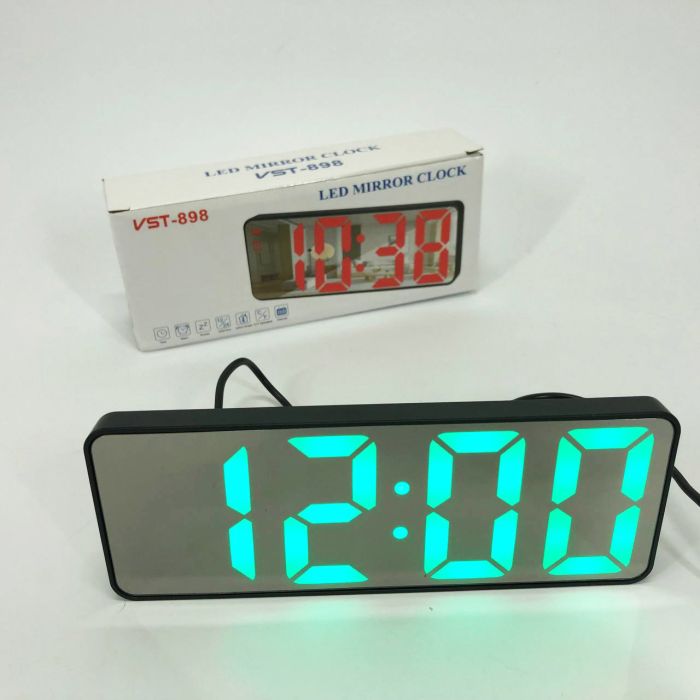 Электронные настольные LED часы от USB VST-898-4 с будильником и термометром оригинальные настольные часы