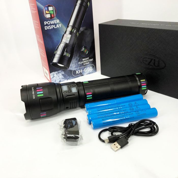 Фонарь NIGHT VISION FLUORESCENCE G02-PM50-TG, Мощный карманный фонарик, Сильный фонарик