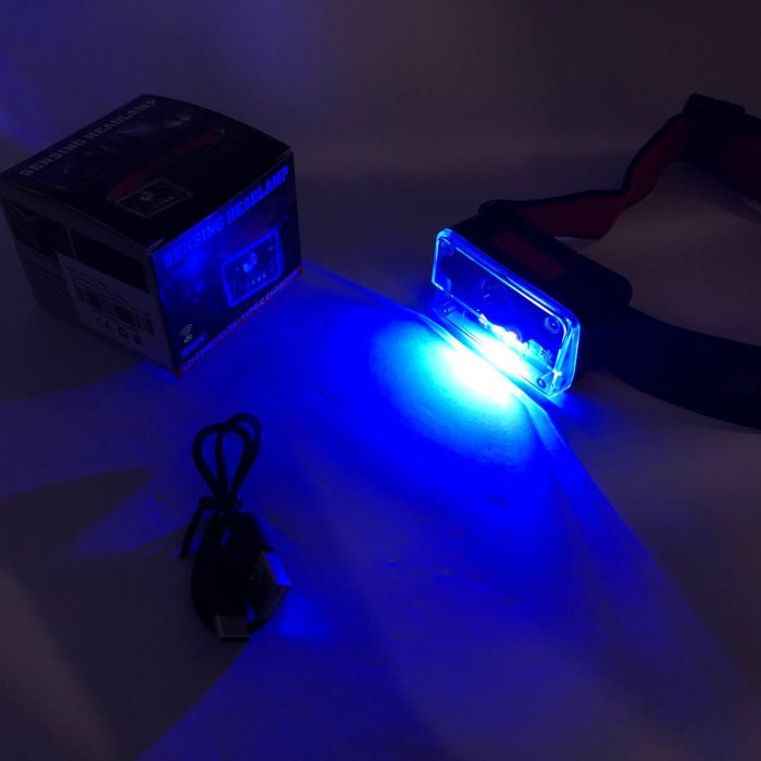 Фонарь налобный M-006-XPG+8SMD+4SMD(white+red+green+blue+UV), Фонарь аккумуляторный для рыбалки
