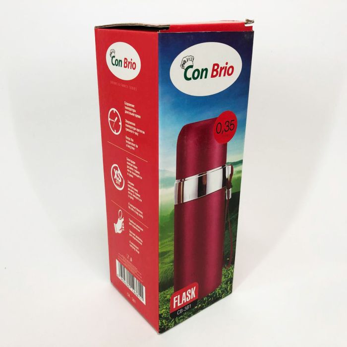 Термос Con Brio CB-381 Gold 0,35л, Хороший небольшой термос, Термос из нержавейки. Цвет: золотой