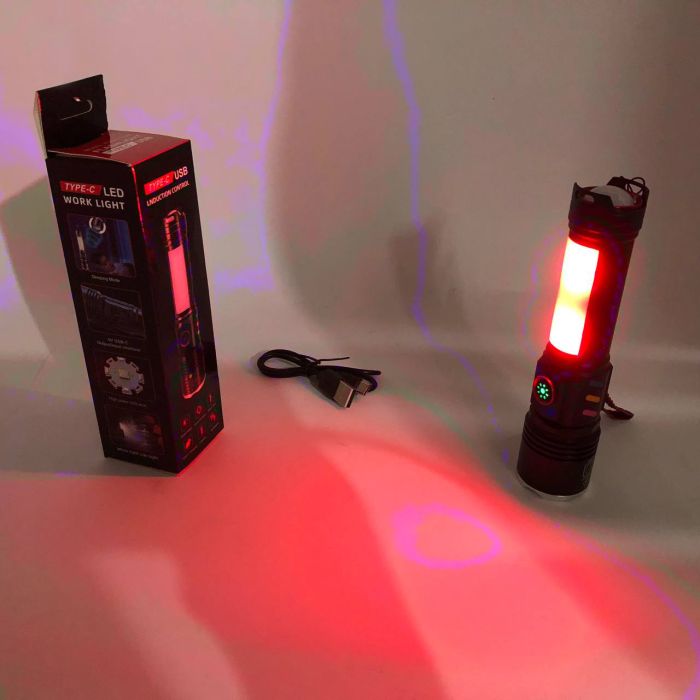 Тактический фонарь Police PLD-2307, Фонарь ручной мощный, Тактичный фонарь, Карманный фонарь с usb