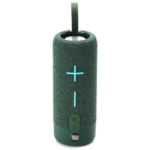Портативная Bluetooth колонка TG619C FM-радио USB/TF с ремешком, колонка с аккумулятором. Цвет: зеленый