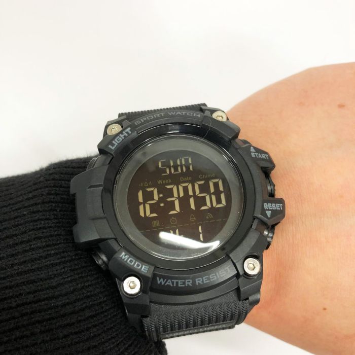 Часы наручные мужские SKMEI 1384BK BLACK, водонепроницаемые мужские часы. Цвет: черный