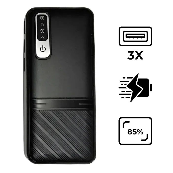 Портативное Зарядное Устройство Павербанк 20000 mAh 2хUSB Power Bank Smart Tech. Цвет: черный