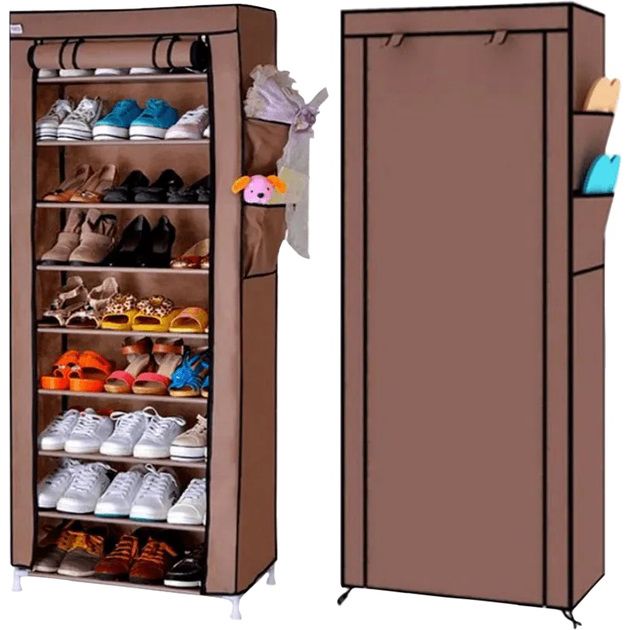Тканевый стеллаж для хранения обуви Ason Shoe Cabinet 9 полок 160 x 60 x 30 см, Каркасный органайзер