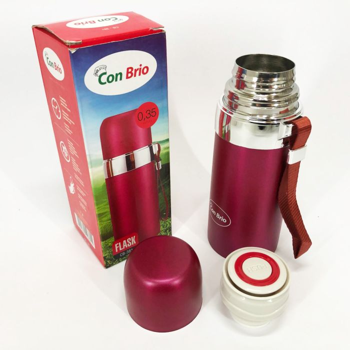 Термос Con Brio CB-381 Gold 0,35л, Термос для питьевой воды, Качественный термос для дома. Цвет: розовый
