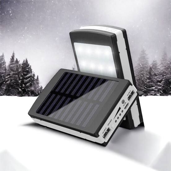 УМБ Power Bank Solar 90000 mAh мобильное зарядное с солнечной панелью и лампой, Power Bank Charger Батарея