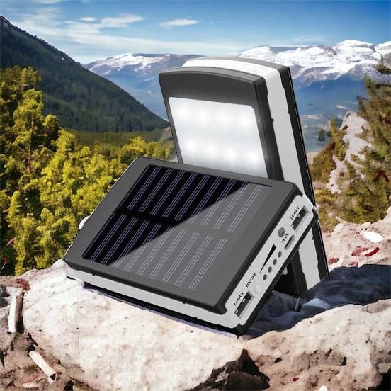 УМБ Power Bank Solar 90000 mAh мобильное зарядное с солнечной панелью и лампой, Power Bank Charger Батарея