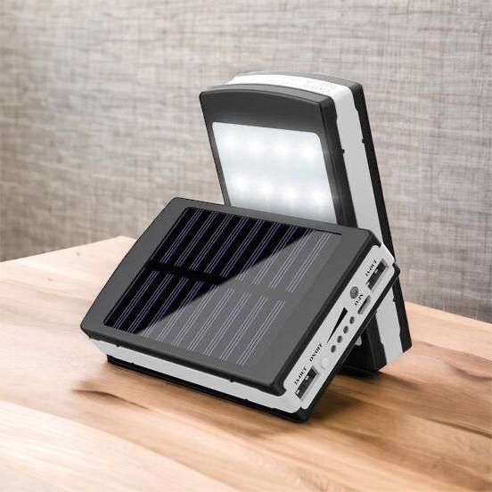 УМБ Power Bank Solar 90000 mAh мобильное зарядное с солнечной панелью и лампой, Power Bank Charger Батарея