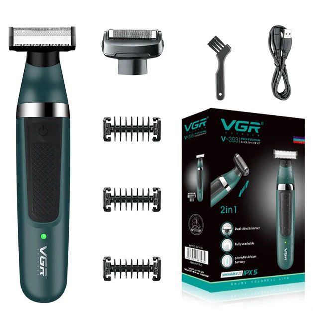 Электробритва VGR V-393 Shaver профессиональная водонепроницаемая, машинка мужская для бритья