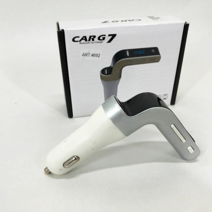 Модулятор FM MOD G7 Bluetooth, Блютуз модулятор в машину, Фм модулятор блютуз в машину. Цвет: серый