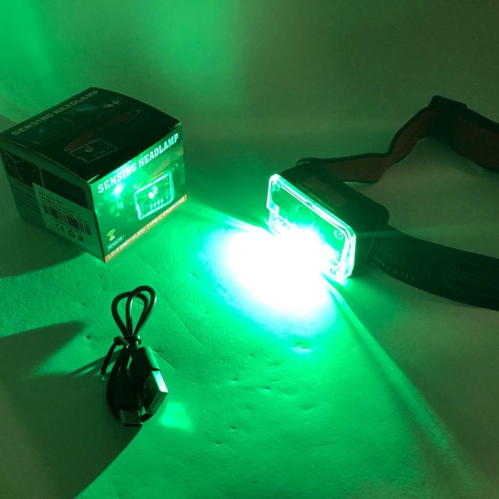 Фонарь налобный M-006-XPG+8SMD+4SMD(white+red+green+blue+UV), Фонарь аккумуляторный для рыбалки