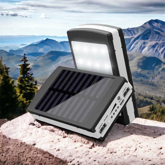 УМБ Power Bank Solar 90000 mAh мобильное зарядное с солнечной панелью и лампой, Power Bank Charger Батарея