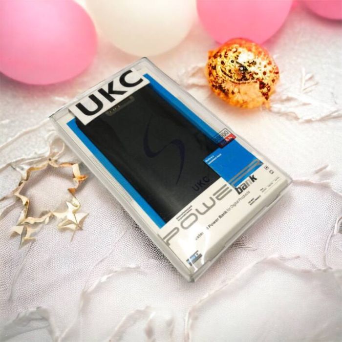 Портативная мобильная зарядка Power Bank 30000 mAh UKC, Внешний аккумулятор, Зарядка power bank. Цвет: черный