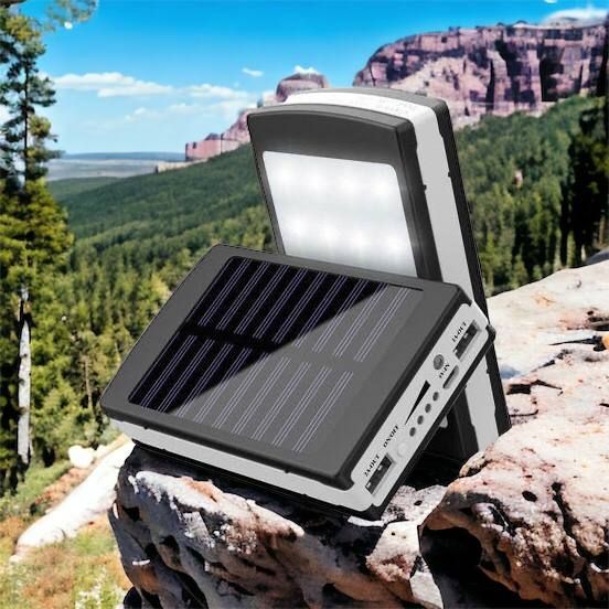 УМБ Power Bank Solar 90000 mAh мобильное зарядное с солнечной панелью и лампой, Power Bank Charger Батарея