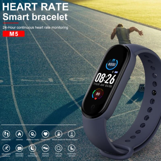 Фитнес браслет FitPro Smart Band M6 (смарт часы, пульсоксиметр, пульс). Цвет: синий