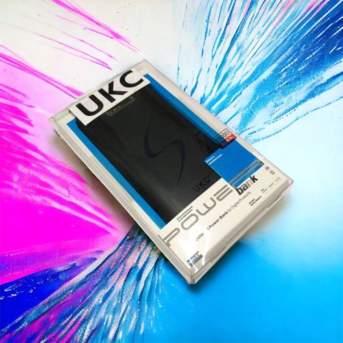 Портативная мобильная зарядка Power Bank 30000 mAh UKC, Внешний аккумулятор, Зарядка power bank. Цвет: черный
