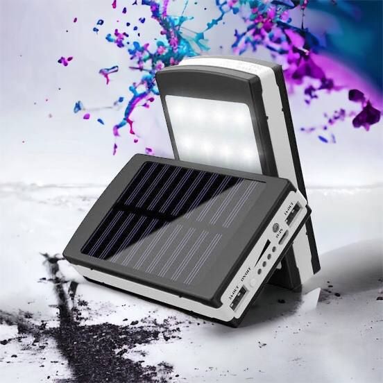 УМБ Power Bank Solar 90000 mAh мобильное зарядное с солнечной панелью и лампой, Power Bank Charger Батарея
