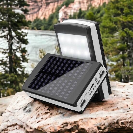 УМБ Power Bank Solar 90000 mAh мобильное зарядное с солнечной панелью и лампой, Power Bank Charger Батарея
