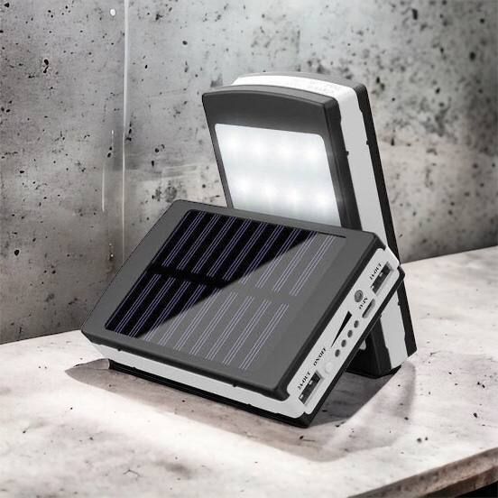 УМБ Power Bank Solar 90000 mAh мобильное зарядное с солнечной панелью и лампой, Power Bank Charger Батарея